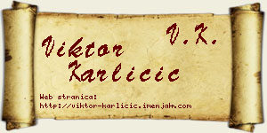 Viktor Karličić vizit kartica